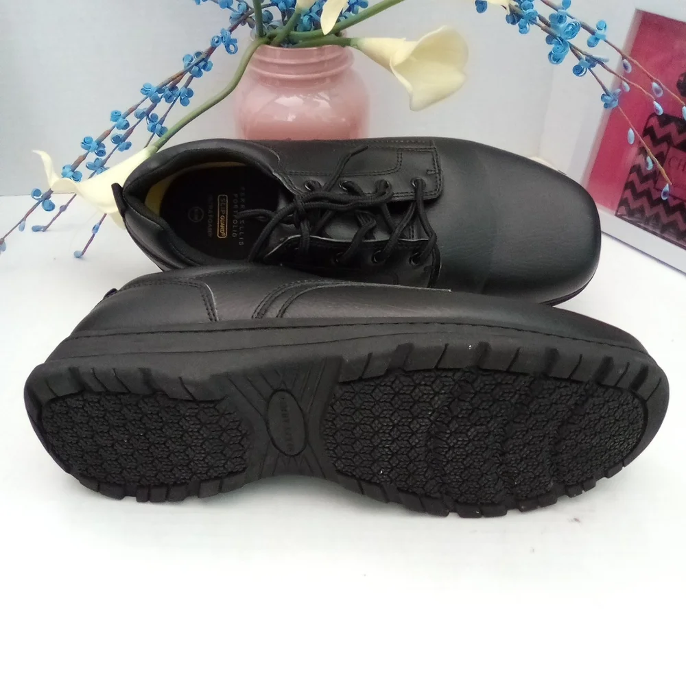 Perry Ellis Shoes Men's Size 10W Black Portfolio Ultrafoam Slip Guard Men's NWT